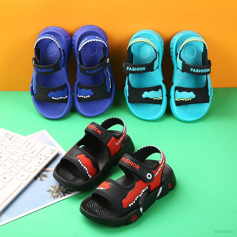 Xăng đan Đế Mềm Chống Trượt Thoáng Khí Thời Trang Mùa Hè Cho Bé Trai