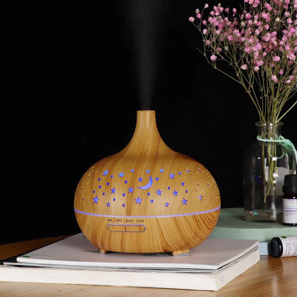 Máy Xông Tinh Dầu khuếch Tán Tinh Dầu Trăng Sao 550ML