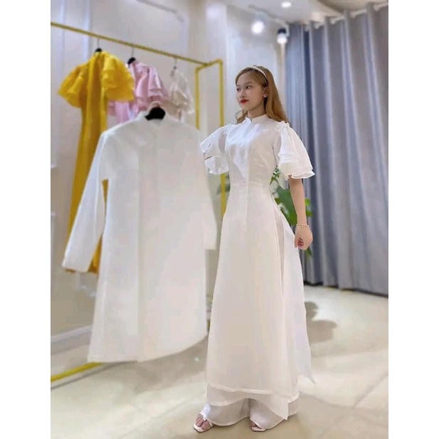 Áo Dài Cách Tân Tơ Sống Siêu Đẹp