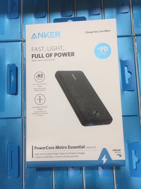 Pin Sạc Dự Phòng Tích Hợp Cổng USB Type-C In/Out Hỗ Trợ Power Delivery PD Anker Essential 20000mAh PD - A1281