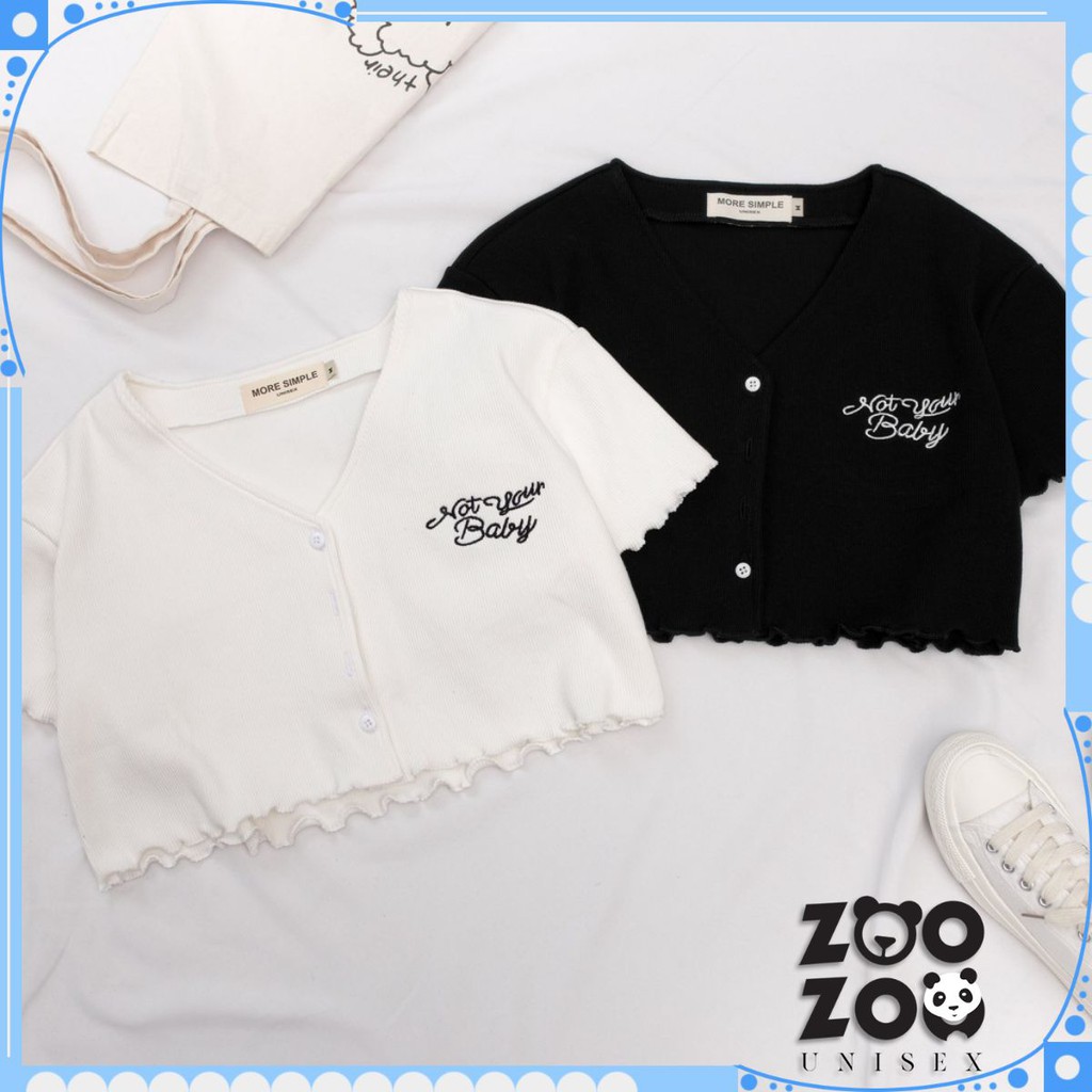 🔰 [ BÁN CHẠY ] ✔ Áo Croptop Nữ Tay Ngắn NOT YOUR BABY Phối Bèo Ulzzang - 𝗖𝗿𝗼𝗽𝘁𝗼𝗽𝘂𝗻𝗶𝘀𝗲𝘅_𝗵𝗼𝗵𝗼 ✅