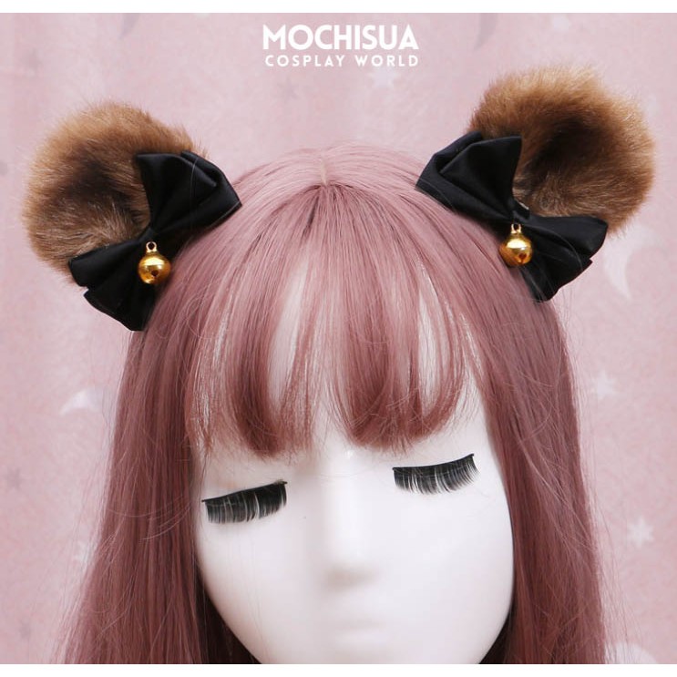 [CÓ SẴN] Tai Gấu Gắn Nơ Dạng Kẹp Dễ Thương Lolita Kawaii