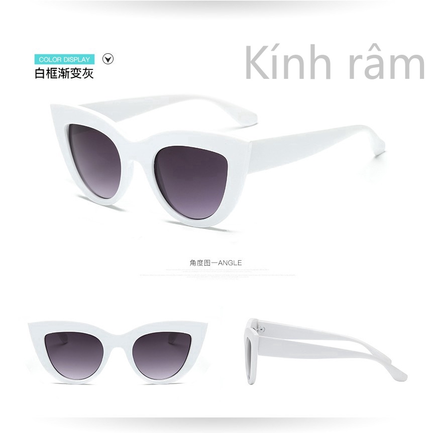HÀNG có sẵn ! kính mát mắt mèo vintage chống tia UV400