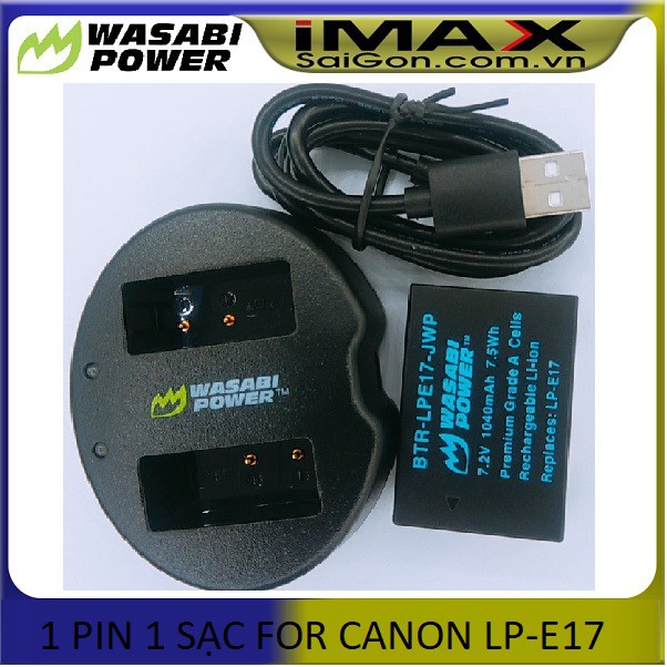 PIN SẠC MÁY ẢNH WASABI FOR CANON LP-E17