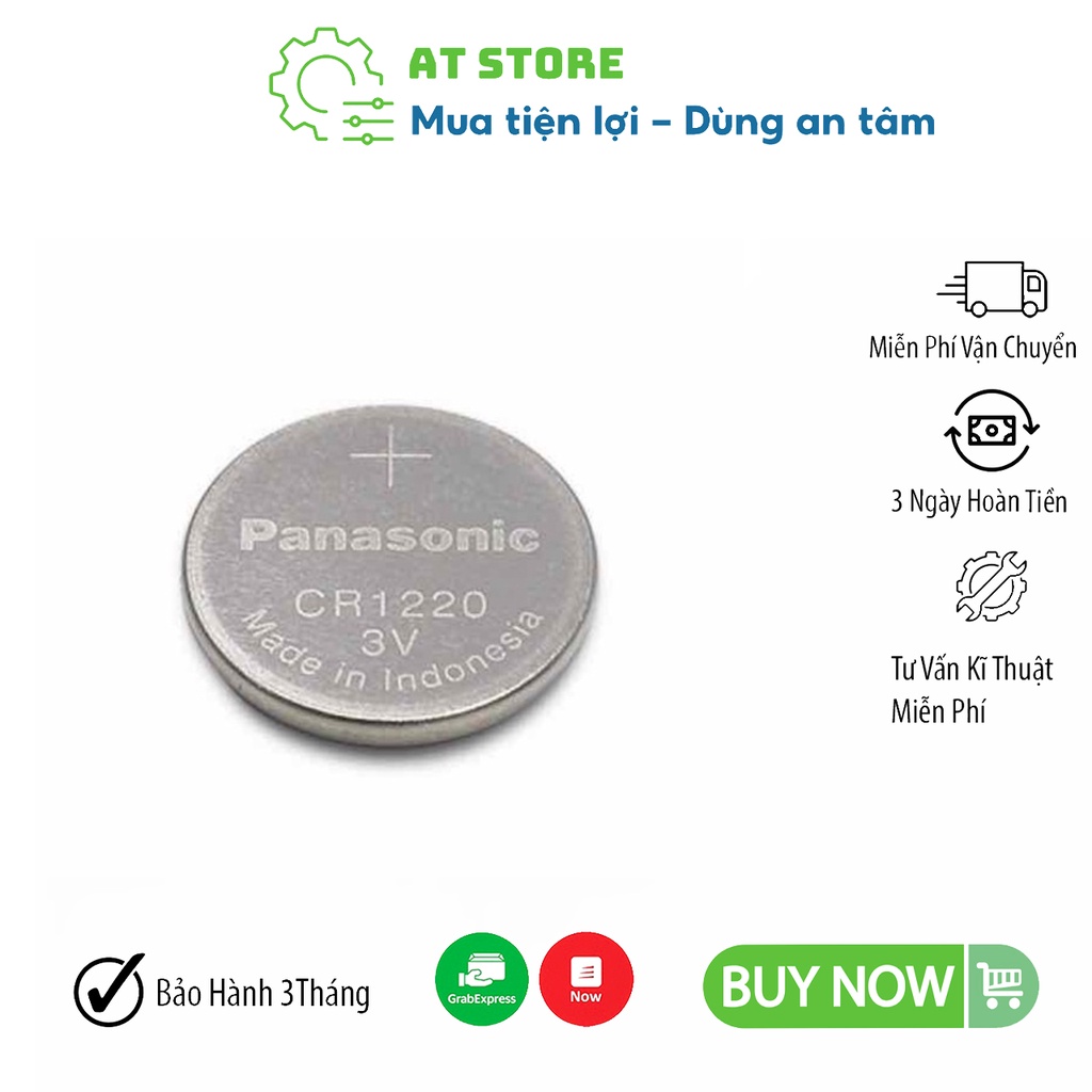 Vỉ 5 viên Pin CR1220 Lithium 3V💦Pin Cúc Áo Cmos