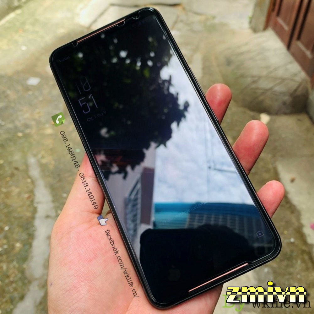 Cường lực trong suốt Asus Rog Phone 2 Rog Phone 3  Rog Phone 5 tặng keo chống hở mép )