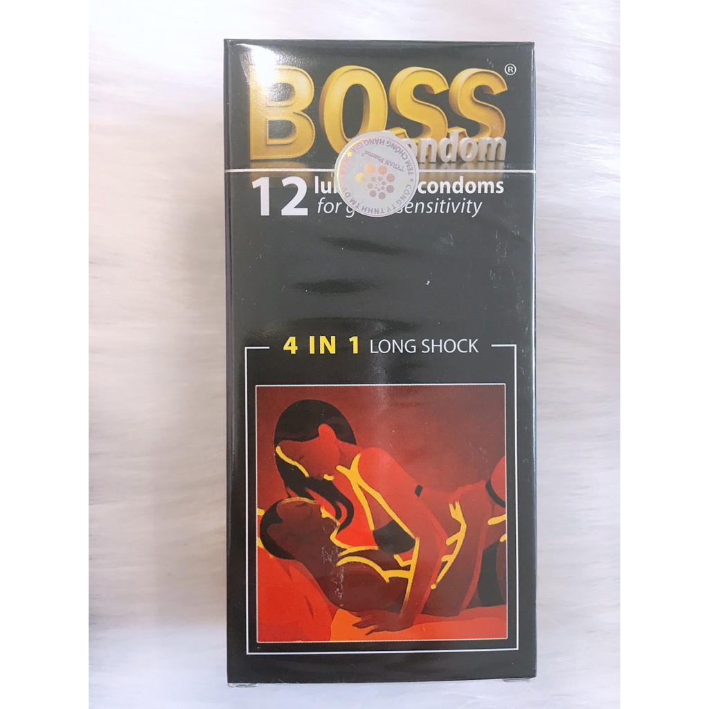 [Che Tên Sản Phẩm Khi Giao] BAO CAO SU BOSS 4 IN 1 Gân ( Chính Hãng )