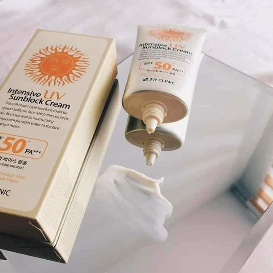 Kem chống nắng𝑭𝑹𝑬𝑬𝑺𝑯𝑰𝑷Kem Chống Nắng 3w Clinic Intensive UV Sunblock Cream SPF 50 Pa+++