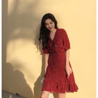 Combo váy voan chấm bi