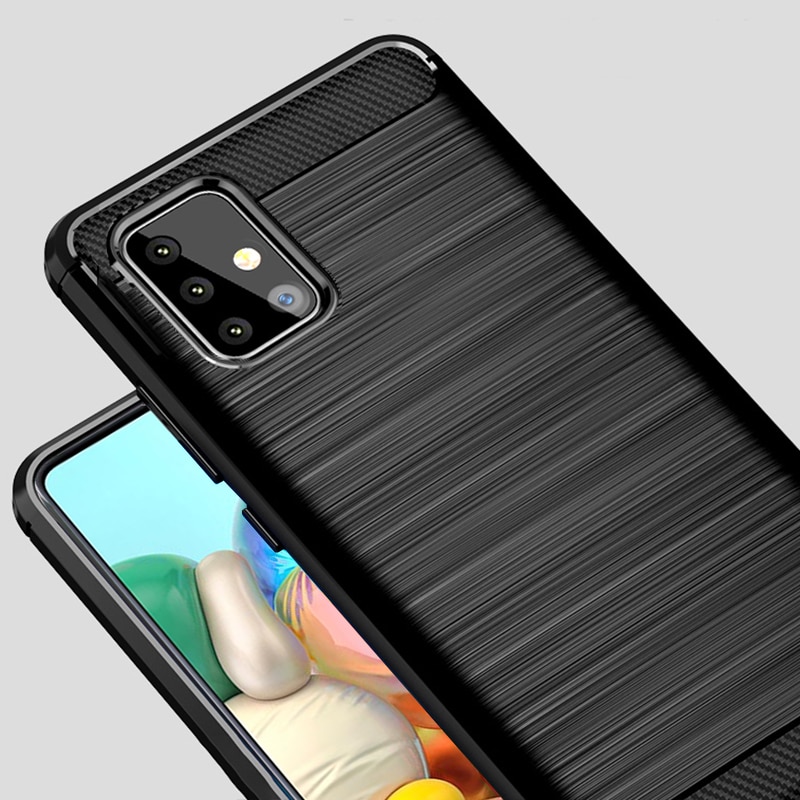 Ốp điện thoại họa tiết sợi carbon cho Samsung Galaxy A02s A03s A12 A22 A32 A52 A72 A01 A11 A21S A31 A51 A71 M31 M51