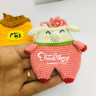 Túi đựng tỏi handmade (Hình heo)