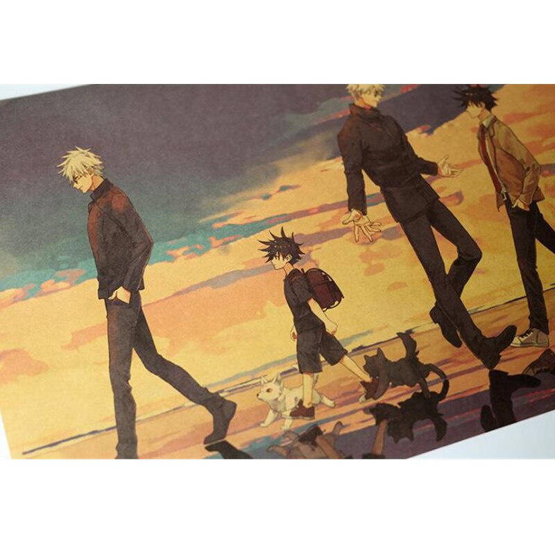 Poster Giấy kraft Treo Tường Trang Trí In Hình anime jujutsu kaisen