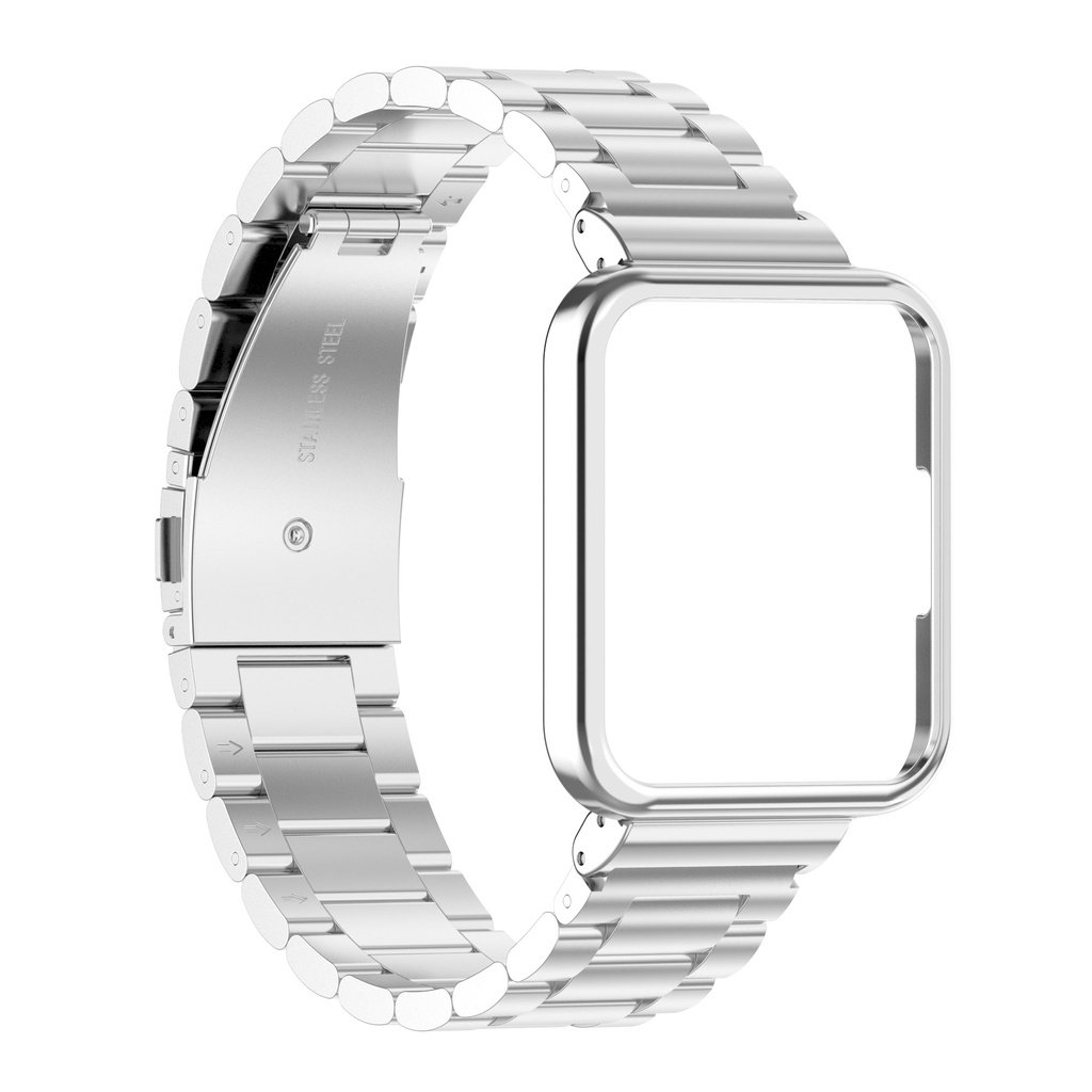 Dây Đeo Inox + Vỏ Kim Loại Cho Đồng Hồ Thông Minh Xiaomi Redmi Watch 2 Lite