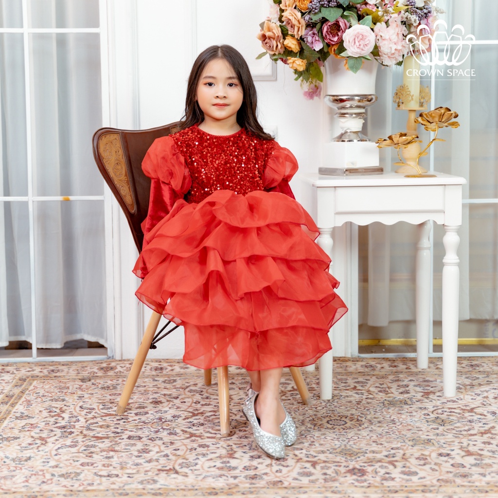 Váy Công Chúa Cao Cấp Dành Cho Bé Gái Phiên Bản Limited Crown Space CKGL6822108 Size 13 - 28Kg