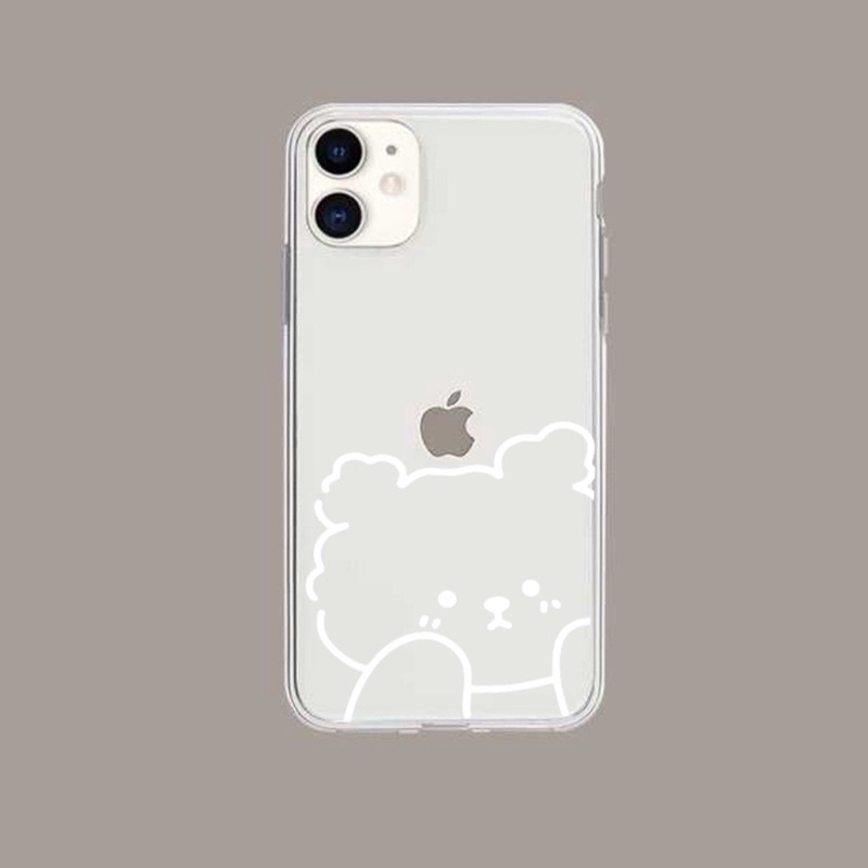 Ốp lưng iphone hình gấu teddy cute viền trong chống ố 5/5s/6/6plus/6s/6splus/7/7plus/8/8plus/x/xs/11/12/pro/max