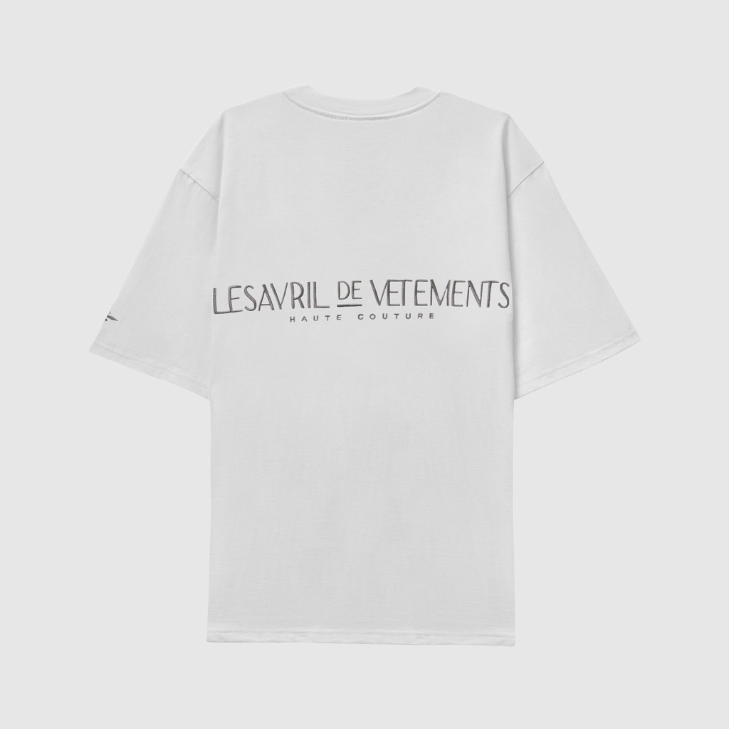 Áo thun Lesavril de Vetements Brilliante White Silver