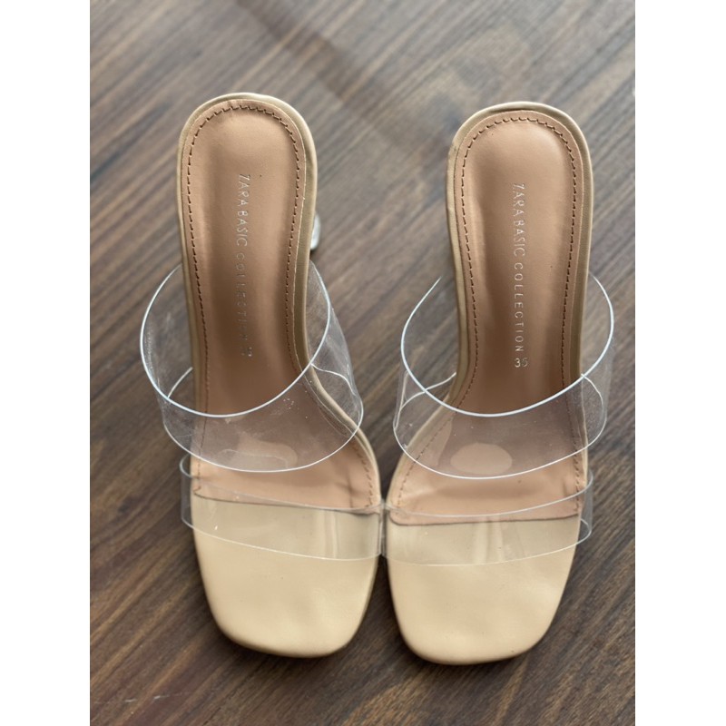 Guốc quai trong nữ da mềm cao 6cm và 9cm