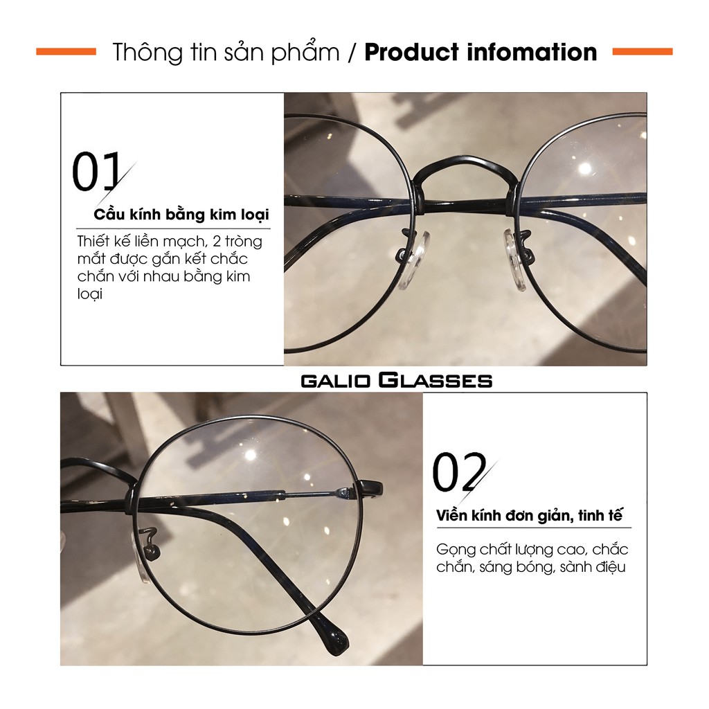Gọng kính cận nam nữ tròn to vintage, kim loại nhiều màu dễ đeo thời trang ulzzang Lani 2297 - Lắp Kính Mắt Theo Yêu Cầu | BigBuy360 - bigbuy360.vn
