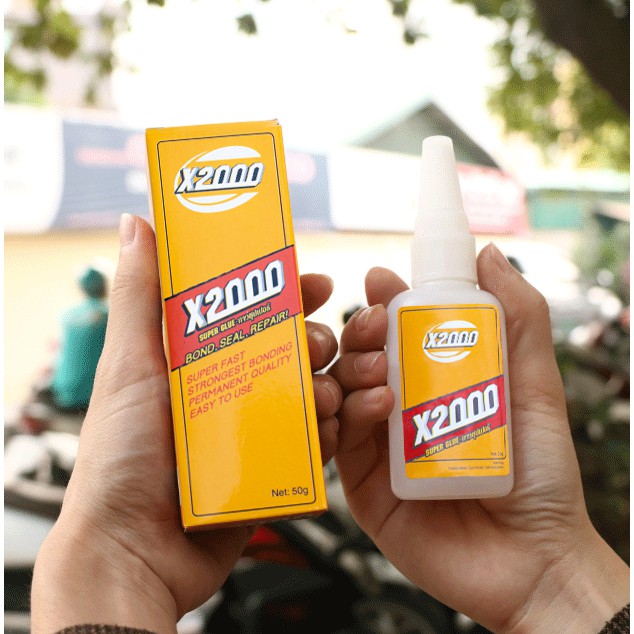 Keo dán X2000 siêu dính, keo dán đa năng dán được tất cả các vật liệu trong nhà (keo nước 50ml)