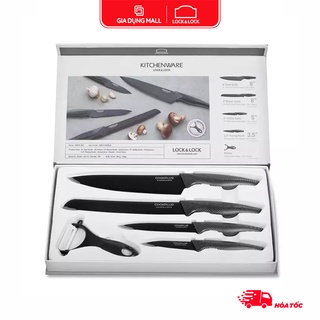 Bộ dao nhà bếp 5 món COOKPLUS Lock & Lock CKK101S5BLK-Chính Hãng.Thuộc dòng đồ dùng nhà bếp cao cấp.