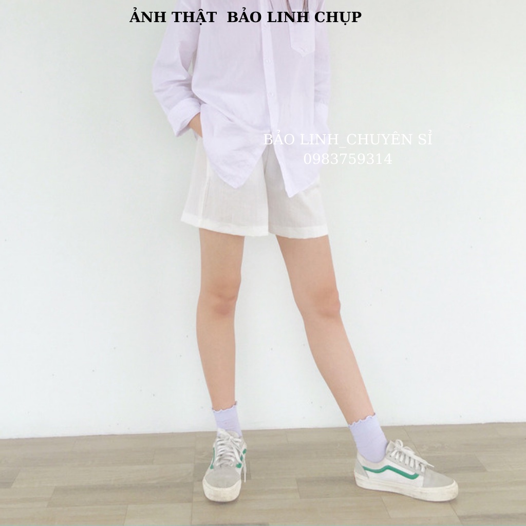 Quần Đùi Nữ Bảo Linh Cạp Chun Bigsize Dáng Short Kiểu Basic Trơn Thể Thao Mặc Nhà Đi Biển | BigBuy360 - bigbuy360.vn