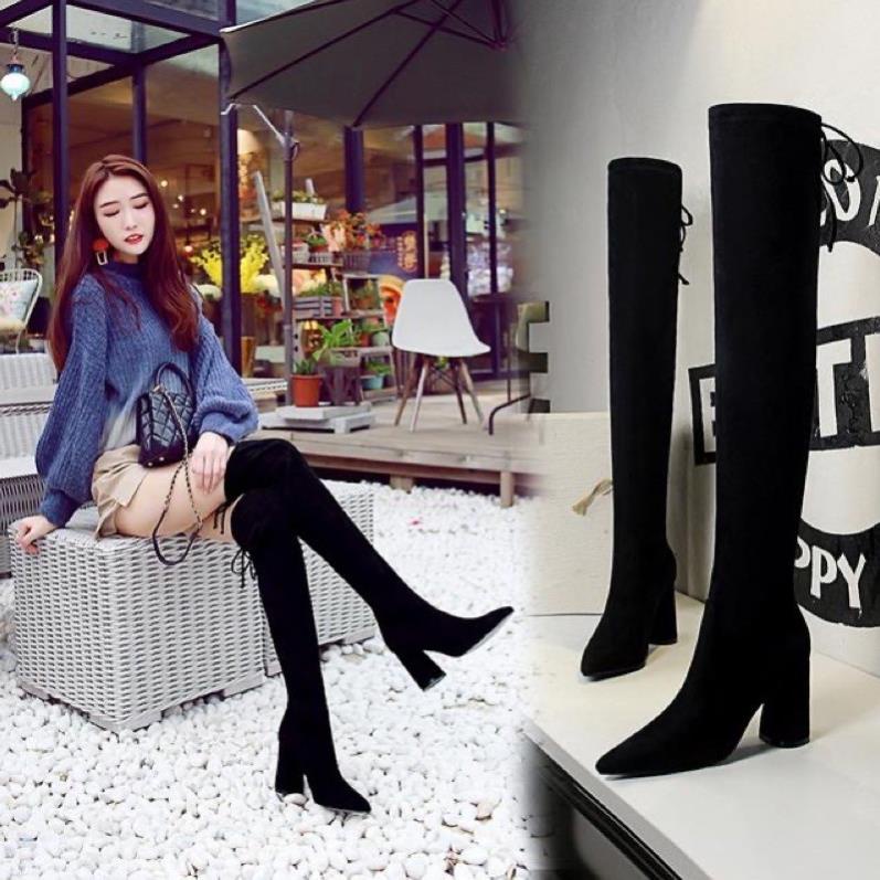 (Freeship+Ảnh Thật) Giày bốt cổ cao - Bốt đùi cao gót Hàng Chuẩn Đẹp, Siêu Sang 🐦