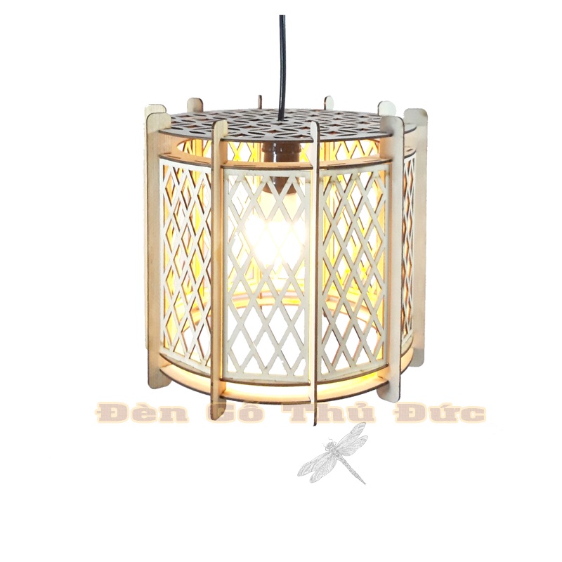 Đèn lồng thả trần trang trí bằng gỗ TDG101 (Màu Gỗ Tự nhiên)