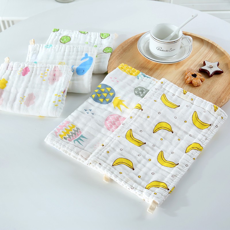 Khăn tắm cotton 6 lớp mềm mại cho bé 25x50cm