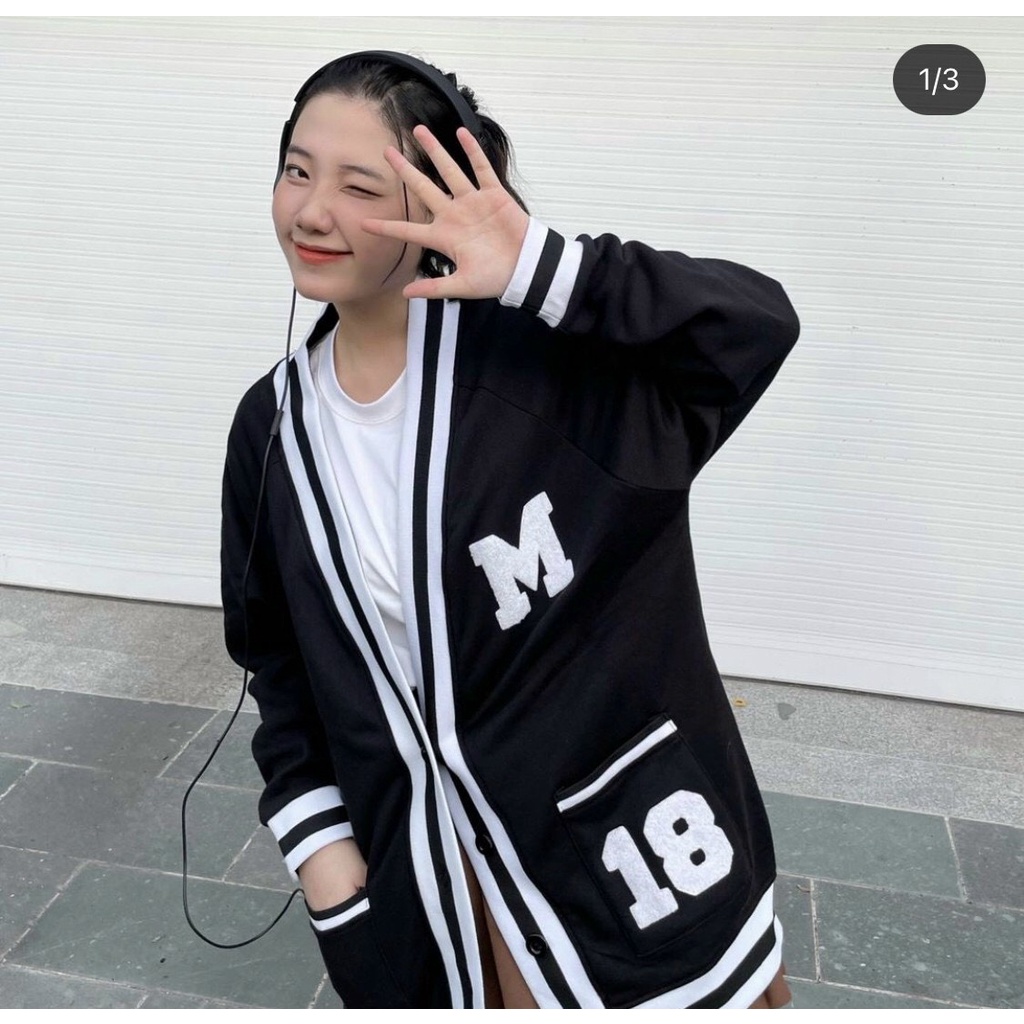 Áo khoác cardigan cặp phối viền chất nỉ bông dày dặn cao cấp