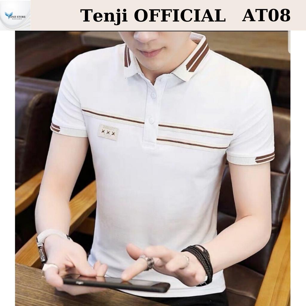Áo POLO nam tay ngắn, áo thun nam có cổ new Trắng, tay ngắn nhiều màu co dãn tốt cao cấp hàng cotton TENJI OFFICIAL 11