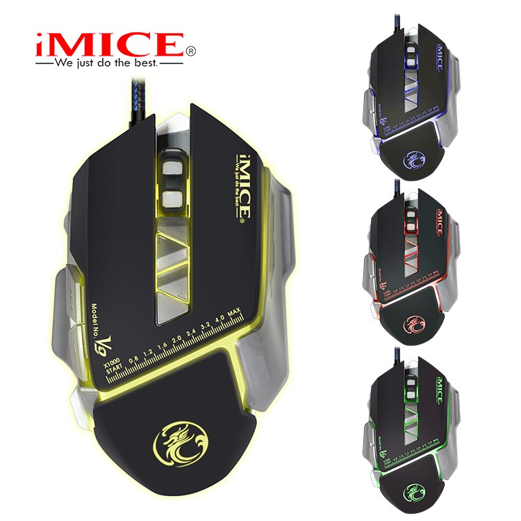 Mouse Gaming IMICE V9 Dây dù - Led 7 màu