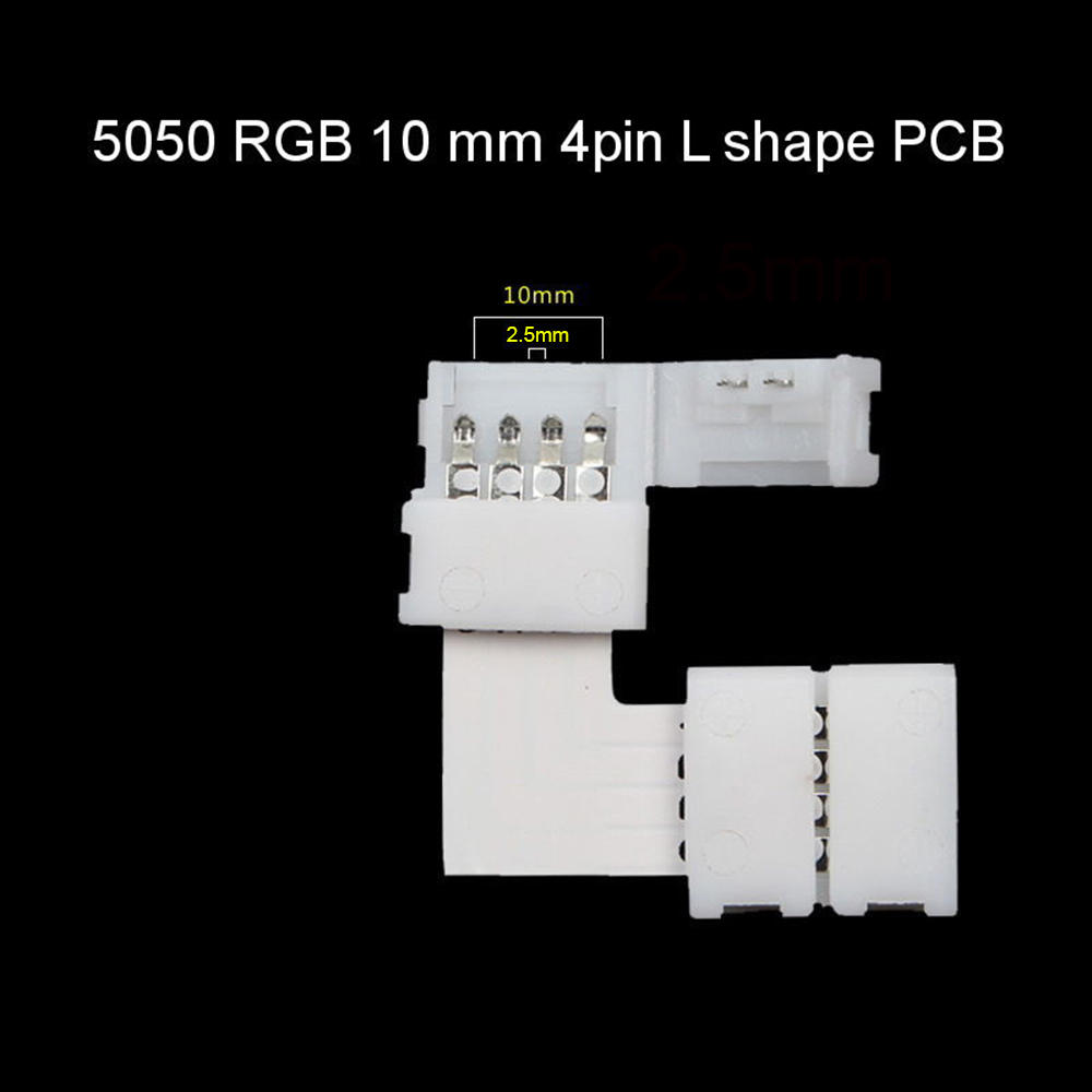 Set 1 / 5 / 10 Đầu Nối Dây Đèn Led 3528 5050 10mm 4pin