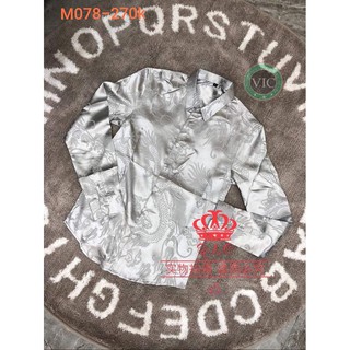 Áo sơ mi tay dài m078 màu xám