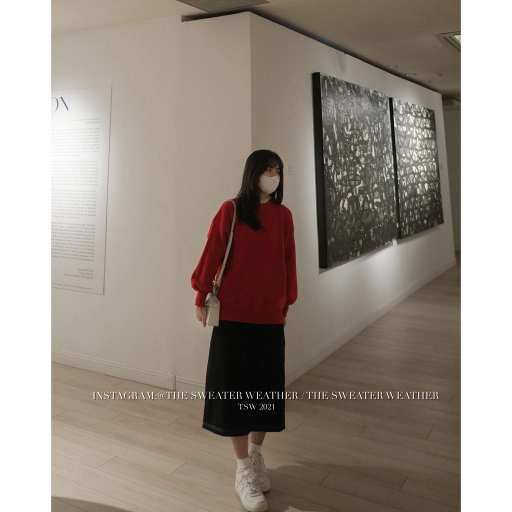 [Mã 2611THTRANG100K hoàn 10% xu đơn 99K] (Ảnh thật) Áo len cổ viền ren tay bo the.sweaterweather TSW | BigBuy360 - bigbuy360.vn