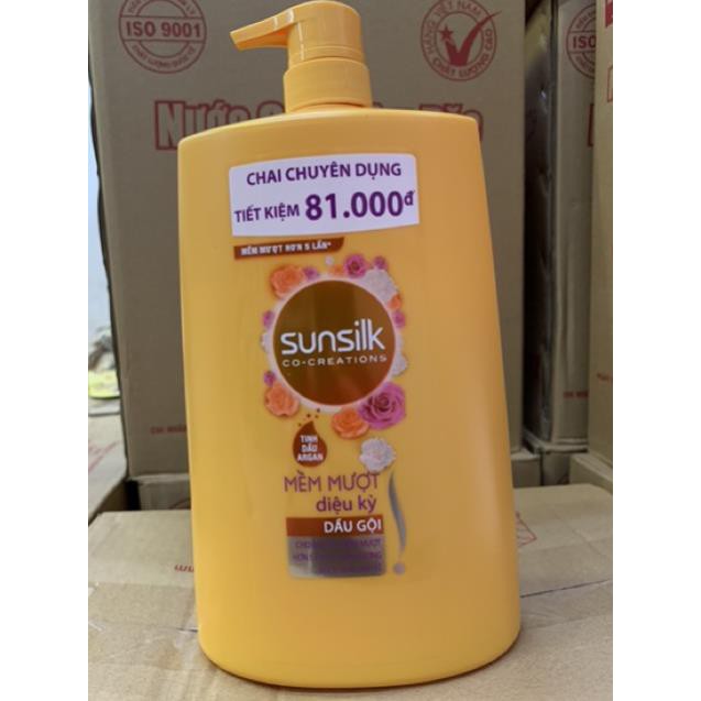 DẦU GỘI SUNSILK chai to 1,4kg có 2 mầu vàng và đen