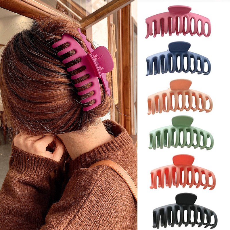 Kẹp tóc bằng nhựa acrylic màu sắc thời trang Hàn Quốc