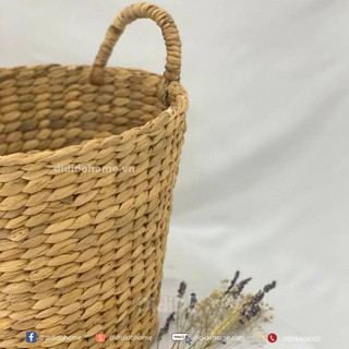 Giỏ lục bình hình trụ có quai