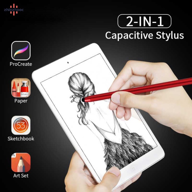 Bút Chì Cảm Ứng 2 Trong 1 Dùng Vẽ Cho Điện Thoại Thông Minh/Máy Tính Bảng/Android
