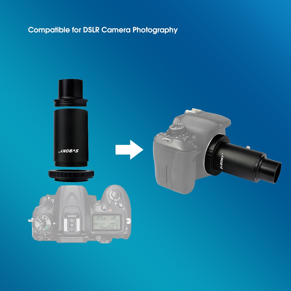 Ống kính viễn vọng nối dài SVBONY CA1 bằng kim loại 1.25 inch tương thích cho máy ảnh DSLR có thể thun gọn