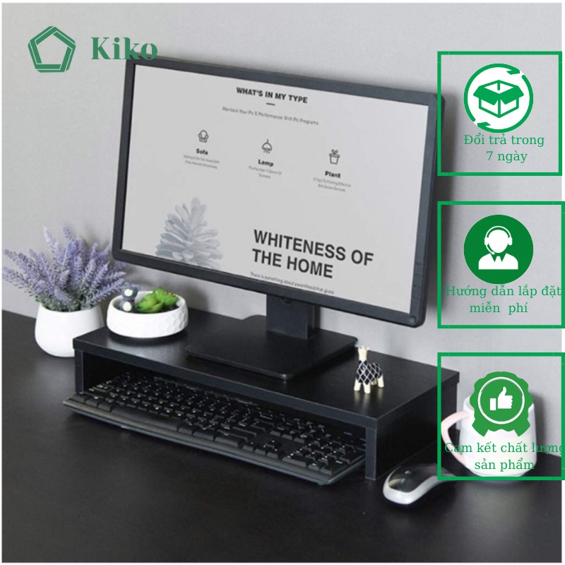 KỆ ĐỂ MÀN HÌNH MÁY TÍNH KIKO Gỗ MDF 15mm chống Mọt Đa Năng - MT 0001