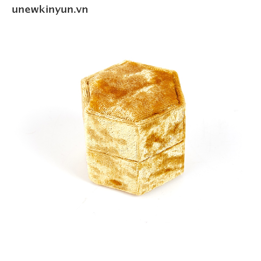 Hộp Đựng Nhẫn Cưới Hình Lục Giác Chất Liệu Nhung