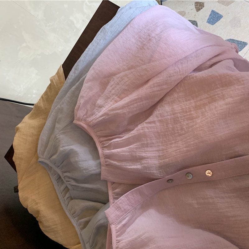 Áo Sơ Mi Chiffon Tay Dài Thời Trang Hàn Quốc