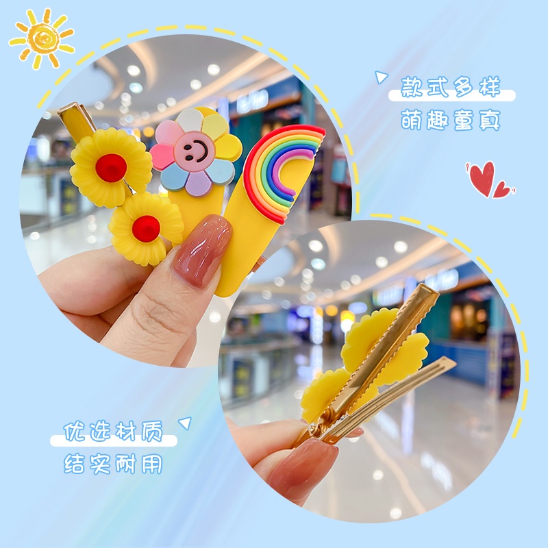 Kẹp Tóc Họa Tiết Hoạt Hình Phong Cách Hàn Quốc Xinh Xắn Cho Bé Gái