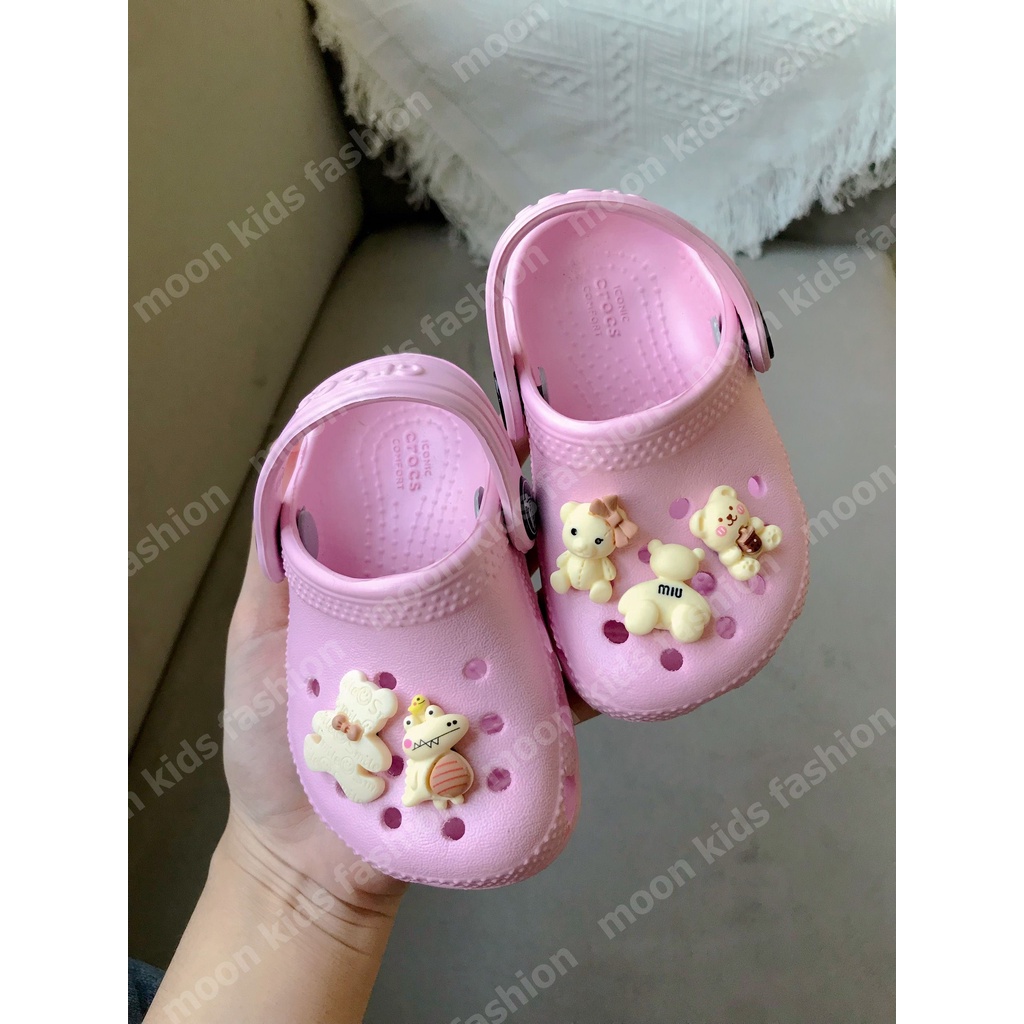 Dép sục c.rocs cho bé, sục trẻ em chính hãng đủ màu - Moon kids fashion