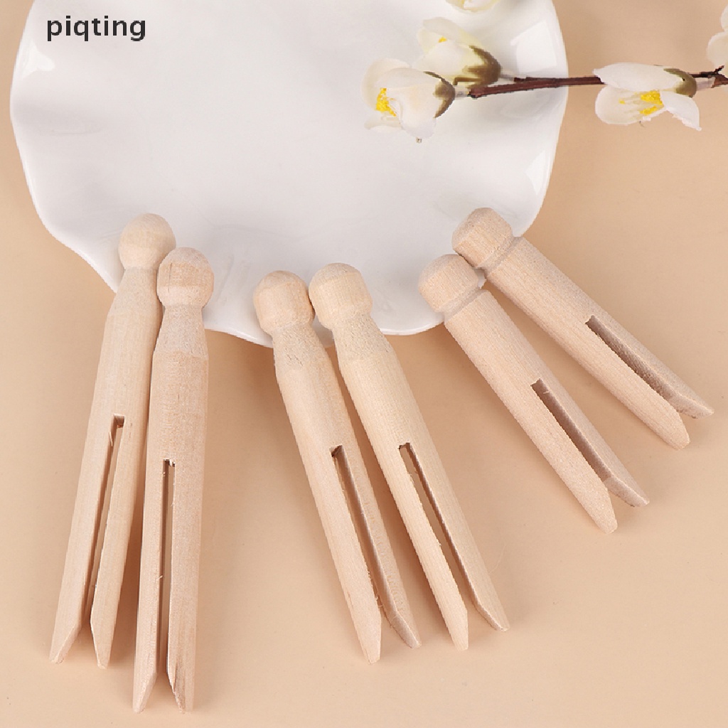 Set 5 Kẹp Gỗ Treo Quần Áo Búp Bê Truyền Thống