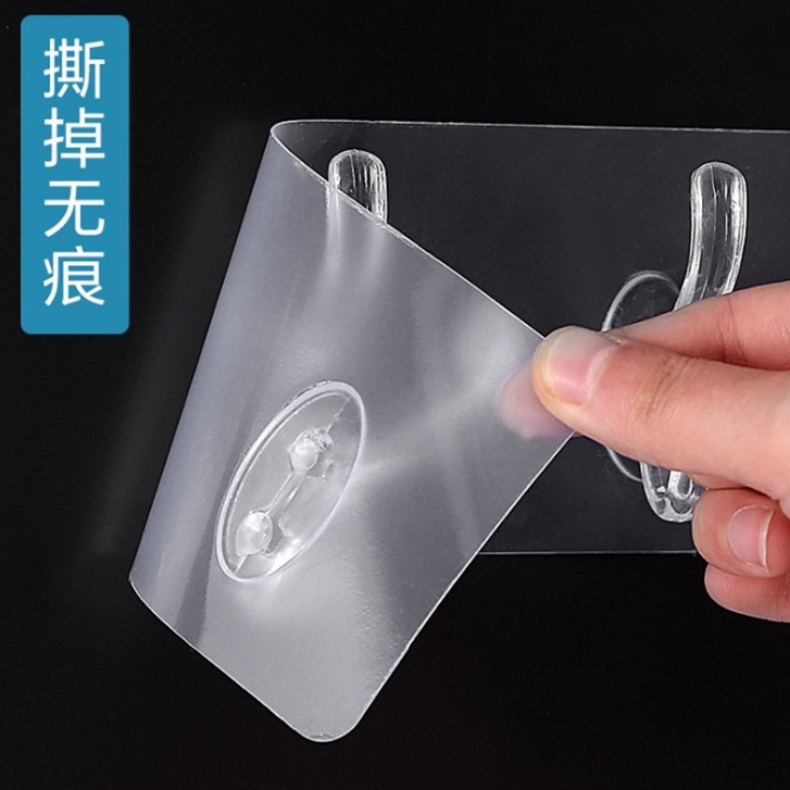 Thanh 6 Móc Dán Tường Treo Đồ Siêu Dính Chịu Lực Trong Suốt
