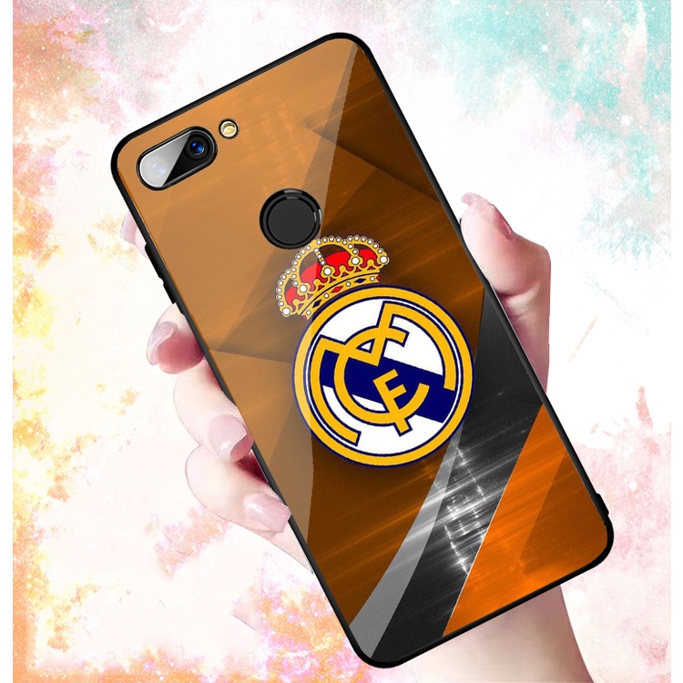 Ốp Lưng XIAOMI MI 8 LITE mặt kính cường lực cao cấp In hình Câu Lạc Bộ Bóng Đá