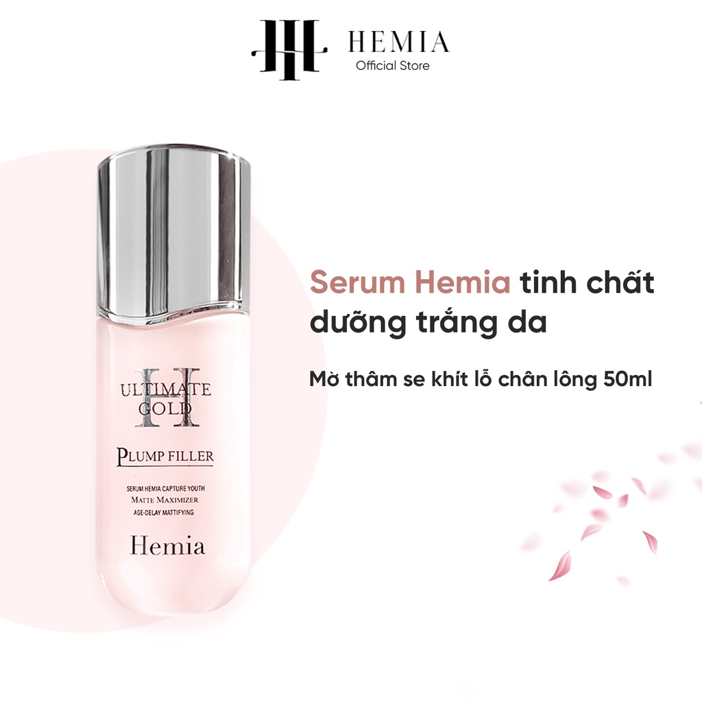 Serum Hemia tinh chất dưỡng trắng da mờ thâm se khít lỗ chân lông 50ml