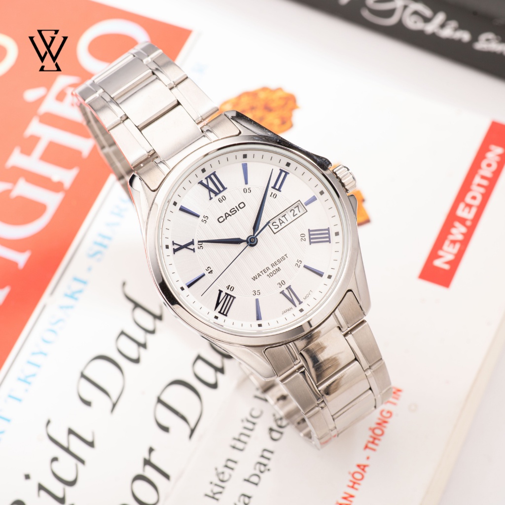 Đồng Hồ Quartz Nam Casio WATCHSTORE MTP-1384D-7A2 Thiết Kế Kính Khoáng 41mm, Dây Kim Loại, Vỏ Thép Không Gỉ