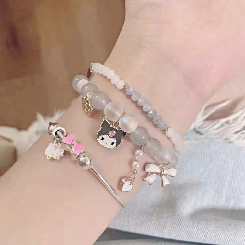 Vòng Cổ Nữ Cần Thiết Dành Cho Phụ Nữ|Vòng Tay Hạt Tròn Màu Trơn Đính Nơ Hoa Tùy Chỉnh Độc Đáo Thời Trang Cho Bạn Bè